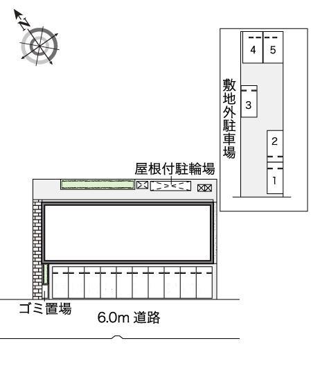 プレステージⅣ(42749) 敷地外駐車場の駐車配置図