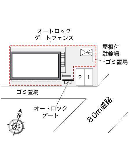 野崎通A(37542)の駐車配置図