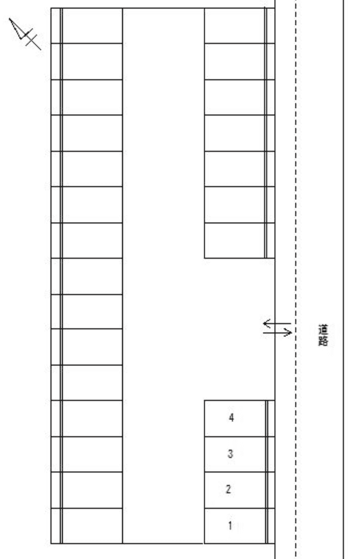 FKスペースECO加須駅前の駐車配置図