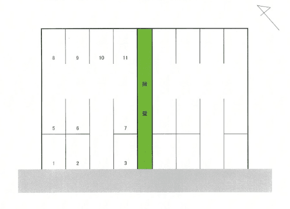 鶴が沢一丁目パーキングの駐車配置図