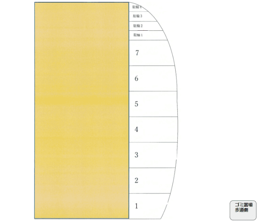Y・Oハウスの駐車配置図