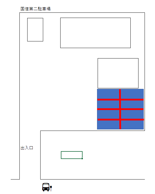国信第二駐車場の駐車配置図