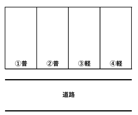 花園町第1駐車場 ⑪の駐車配置図