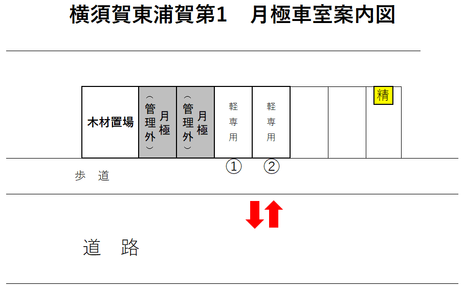 横須賀東浦賀第1の駐車配置図