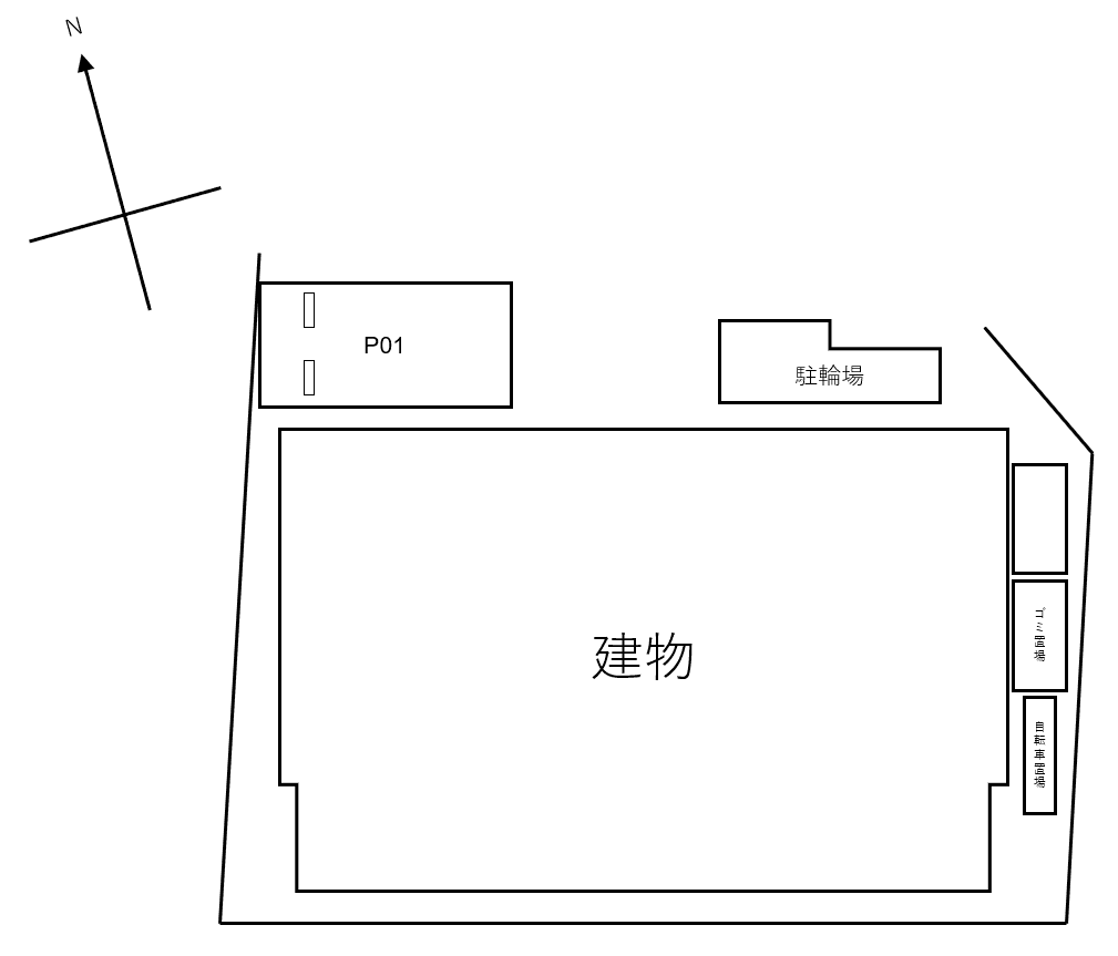 CB七里アウルの駐車配置図