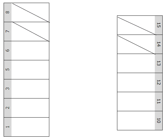 桜2丁目駐車場の駐車配置図