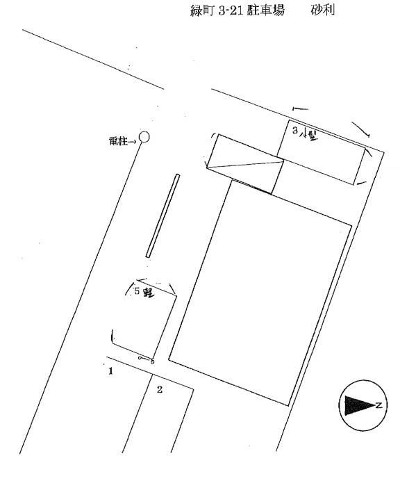 緑町3-21駐車場の駐車配置図