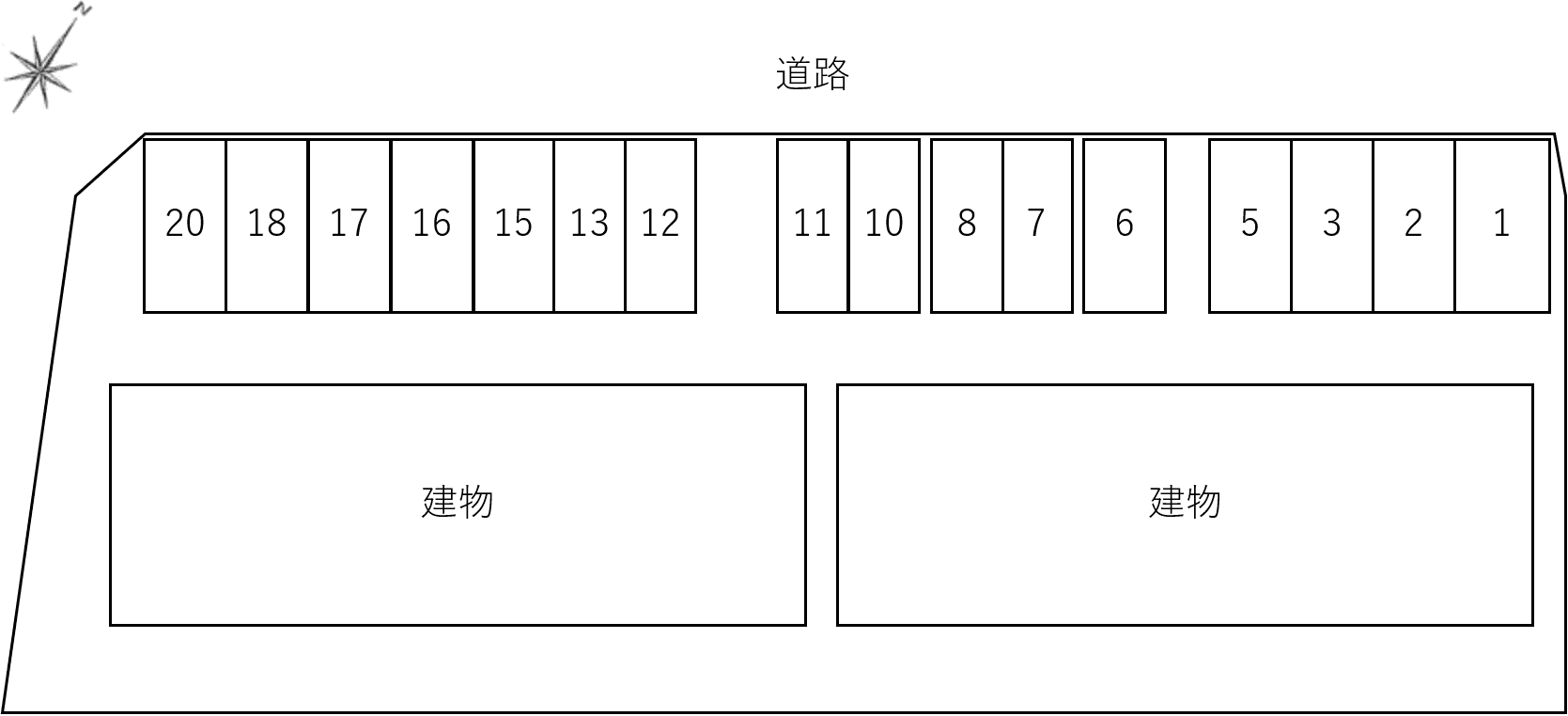 フォレストヒルAの駐車配置図