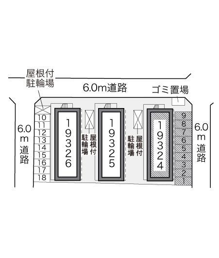 ヤバタⅠ(19324)の駐車配置図