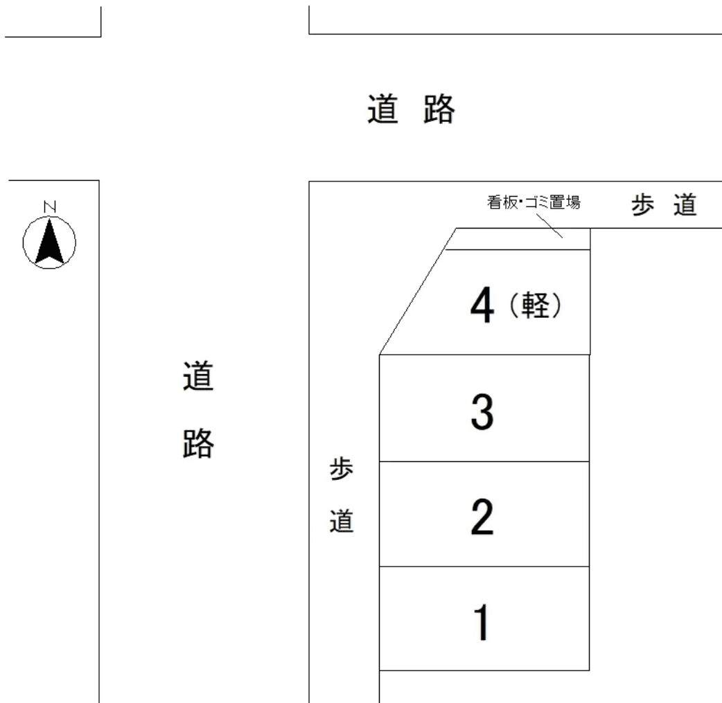 東中原2丁目駐車場の駐車配置図