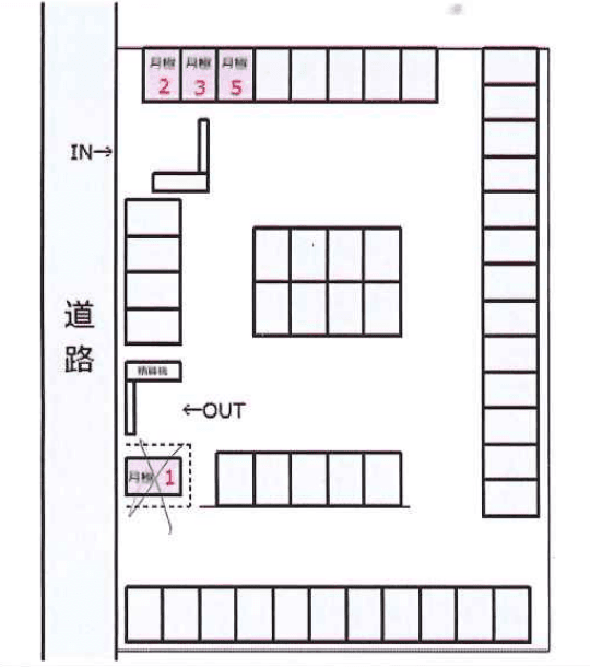 京町愛宕パーキングの駐車配置図