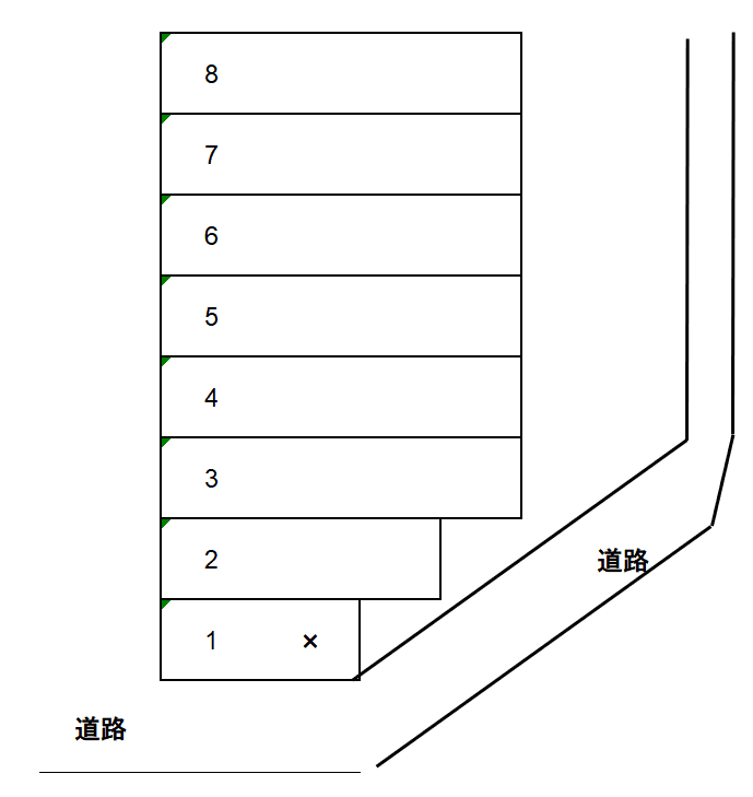 森南第2駐車場の駐車配置図