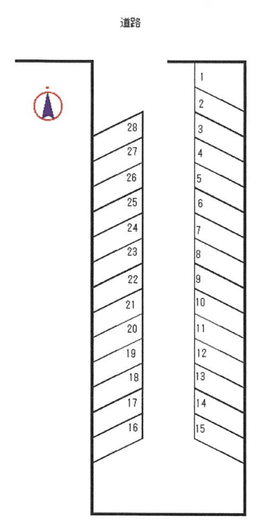 明林堂月極駐車場の駐車配置図