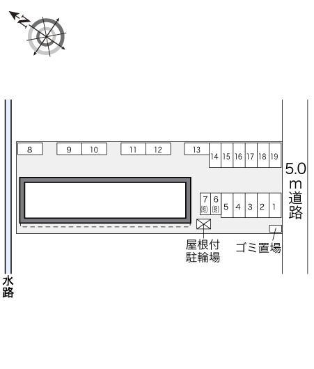 エクレール ヴィラ(32430)の駐車配置図