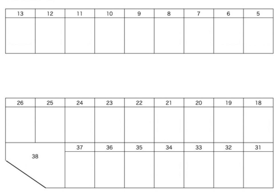 中澤駐車場(福庭町1丁目72)の駐車配置図