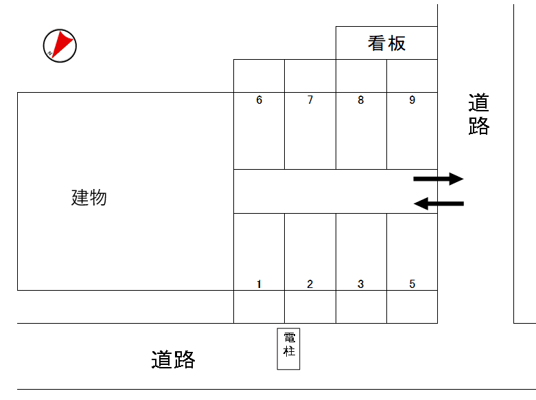 西新町パーキングの駐車配置図