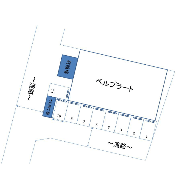 ベルプラートの駐車配置図