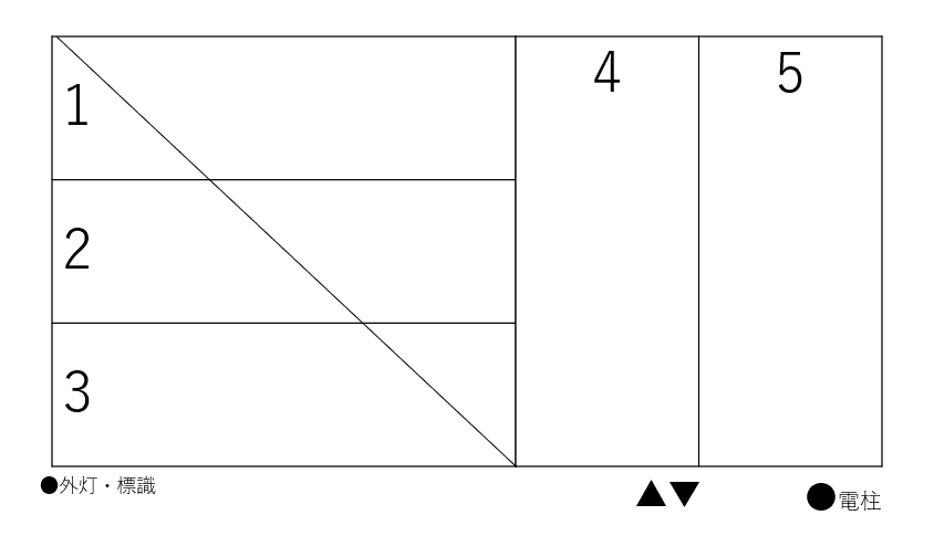 トップパーク伊崎の駐車配置図