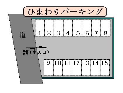 ひまわりパーキングの駐車配置図