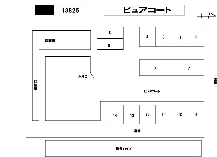 ピュアコートの駐車配置図