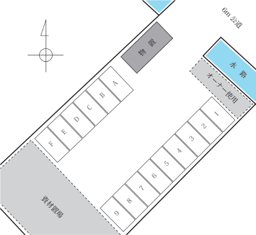 斉藤駐車場の駐車配置図