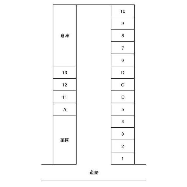 PD岳美駐車場の駐車配置図