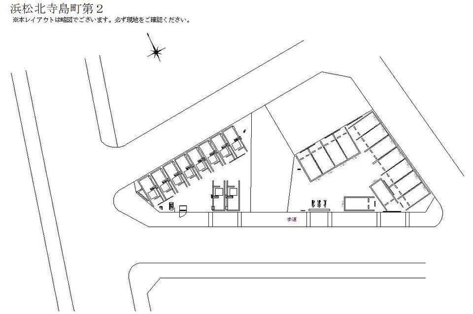浜松北寺島町第2の駐車配置図