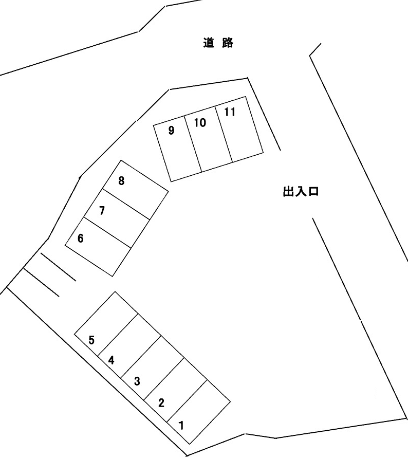 小諸駐車場の駐車配置図