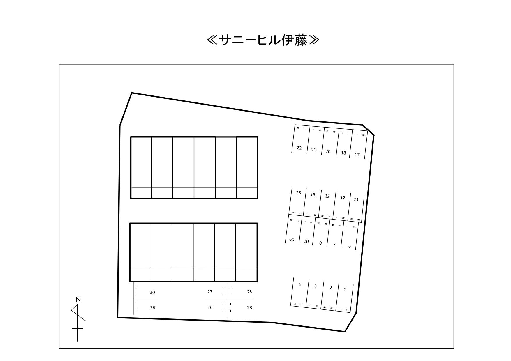140227サニーヒル伊藤 A・Bの駐車配置図