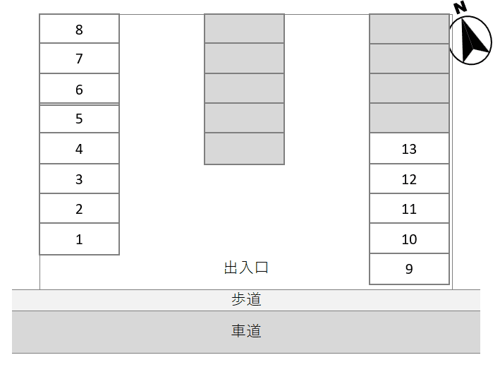 K-0131駐車場の駐車配置図