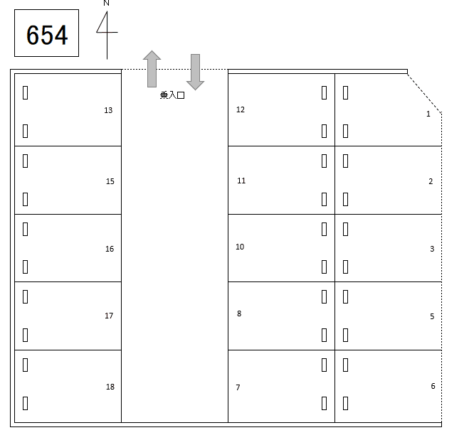 J-654の駐車配置図