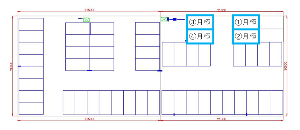 豊田町駅前第2の駐車配置図