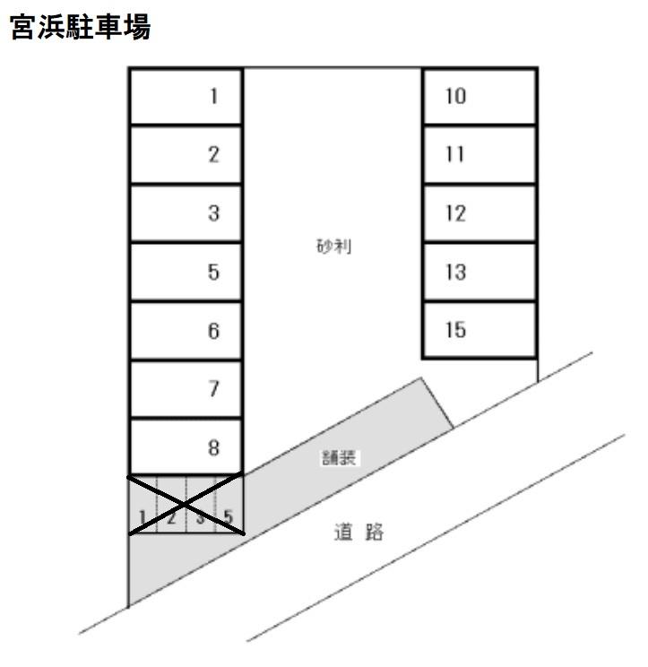 宮浜駐車場の駐車配置図