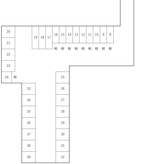 小室パーキングの駐車配置図