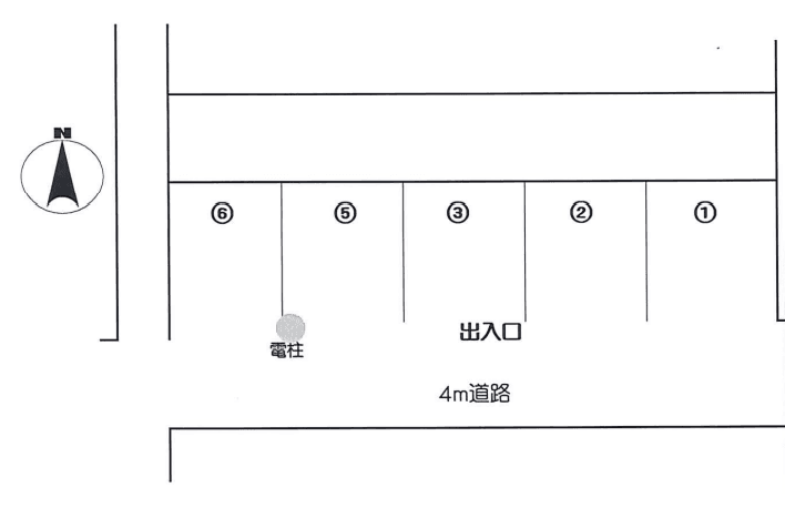 椎名パーキングの駐車配置図