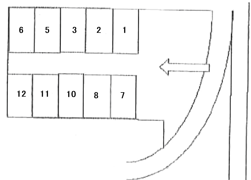 ホーリー・クロッシングの駐車配置図