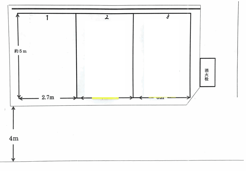 小川駐車場の駐車配置図