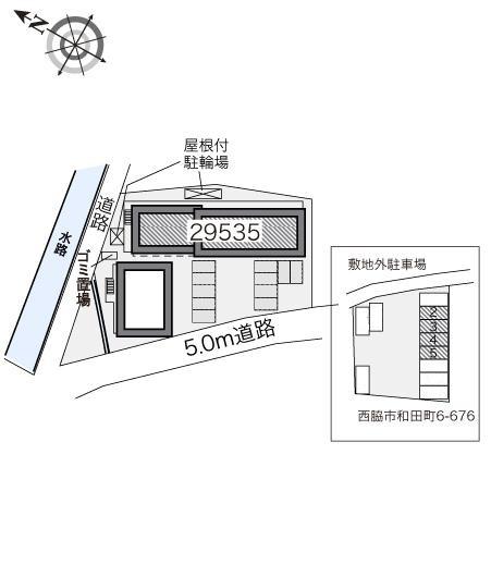 エスポワールⅠ号館(29535) 敷地外駐車場の駐車配置図