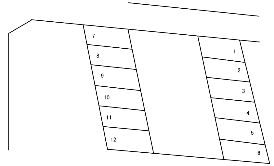 中嶋緑町駐車場の駐車配置図