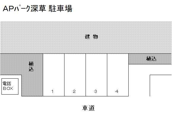 APパーク深草の駐車配置図