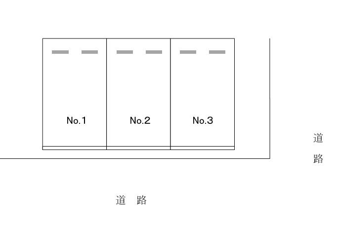 浜674ガレージの駐車配置図