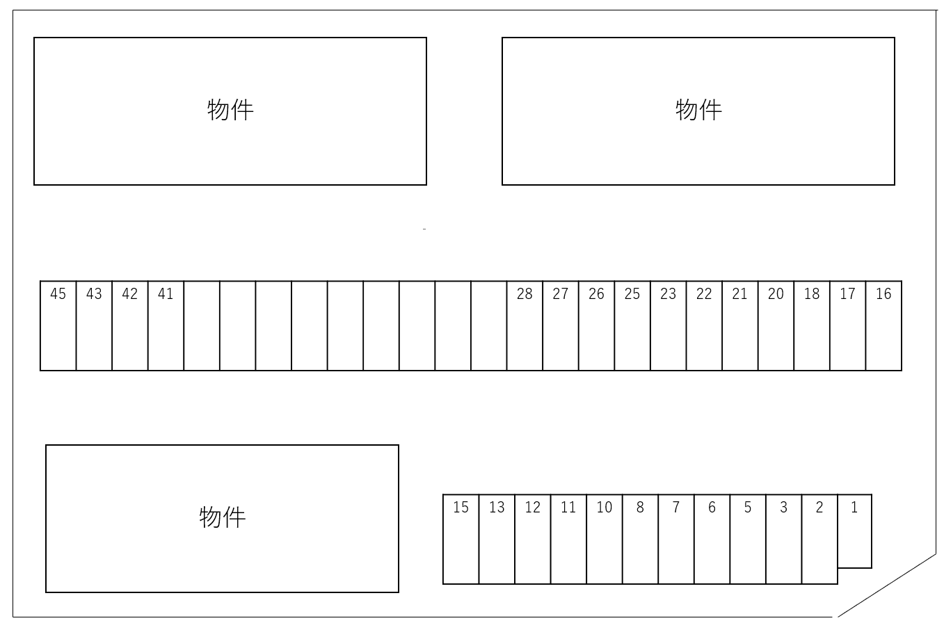 青空ハイツ Aの駐車配置図