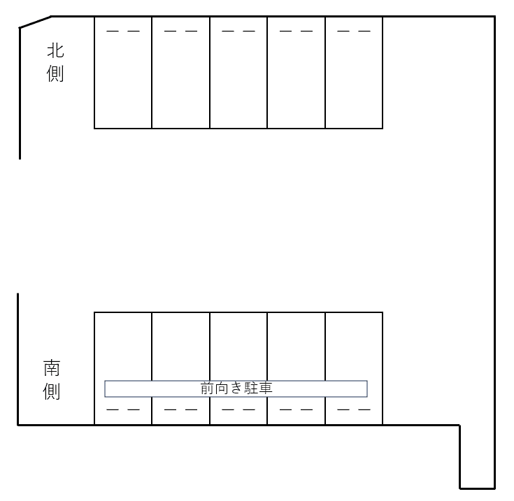 田寺3丁目パーキングの駐車配置図