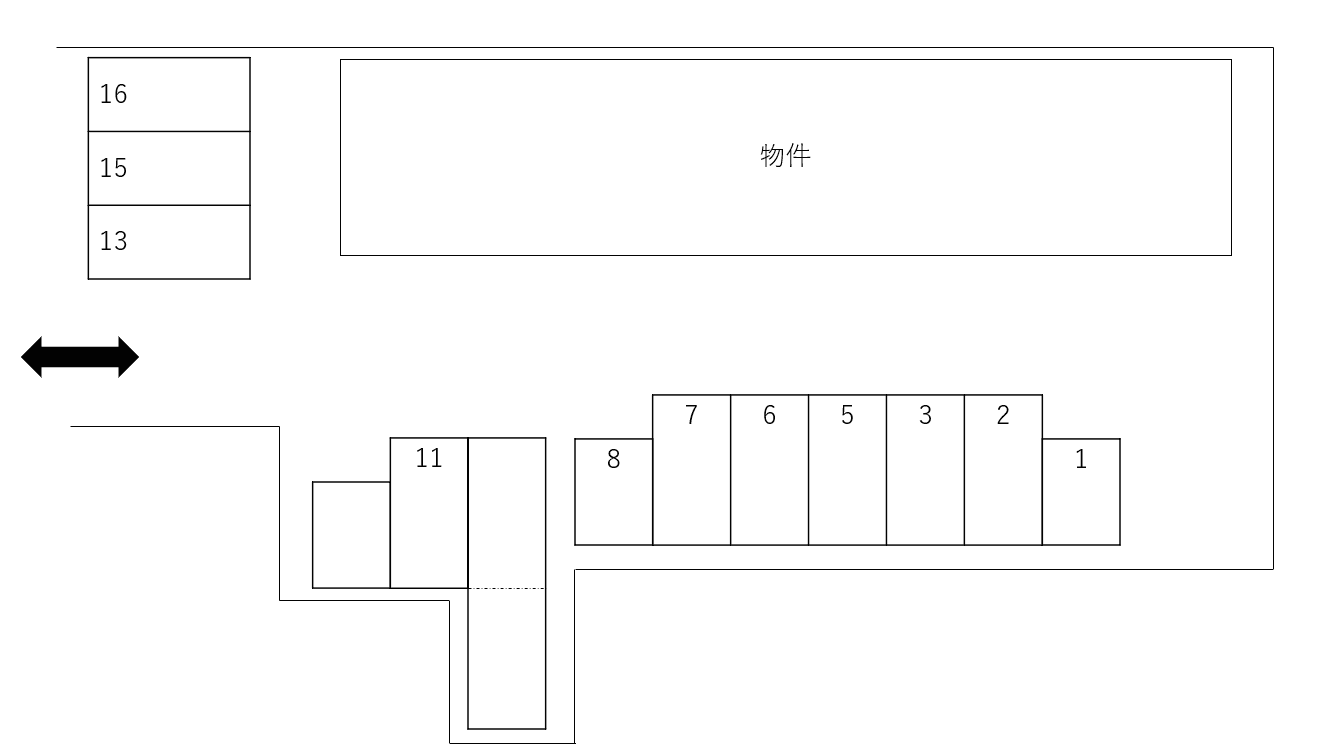 Faliate Aの駐車配置図