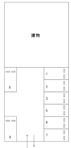 FKルーチェT駐車場の駐車配置図