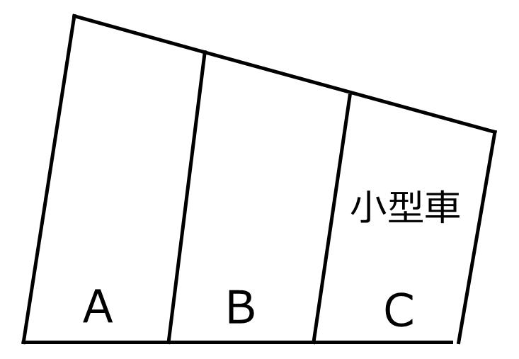 379横堀町駐車場の駐車配置図