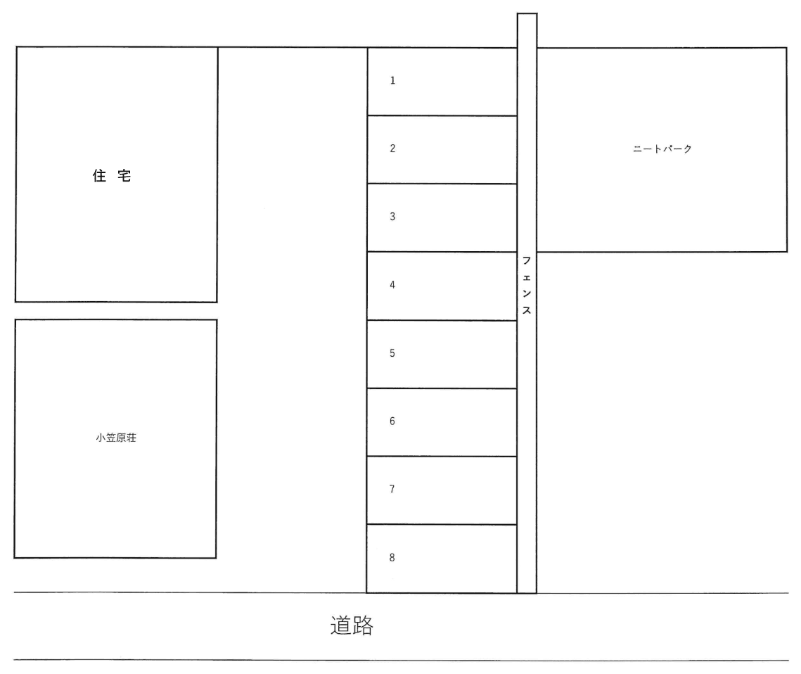 高田駐車場の駐車配置図