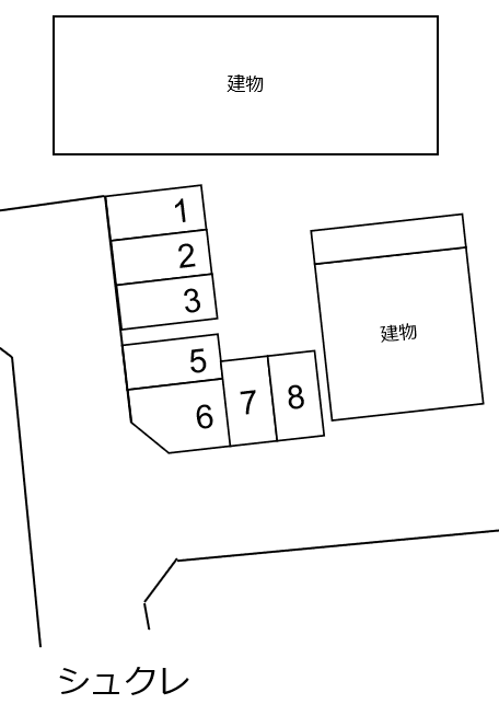 SucreⅠ・Ⅱ駐車場の駐車配置図
