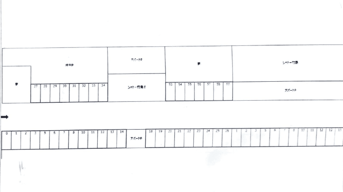 竹島パーキング(岡村)の駐車配置図
