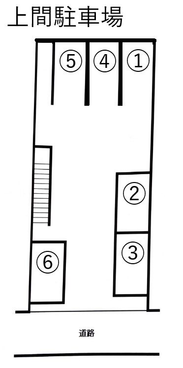 上間駐車場の駐車配置図